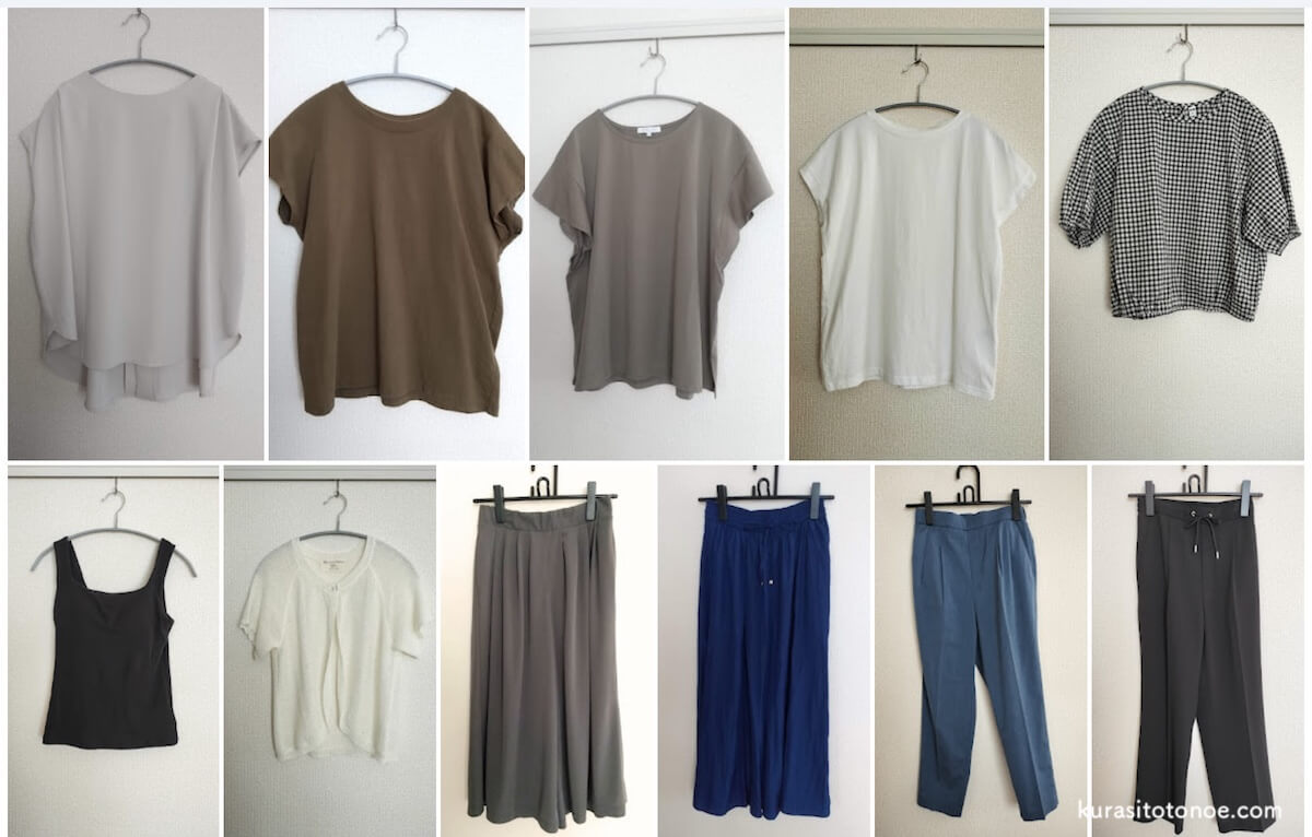 ミニマリストの夏服(40代女性)
